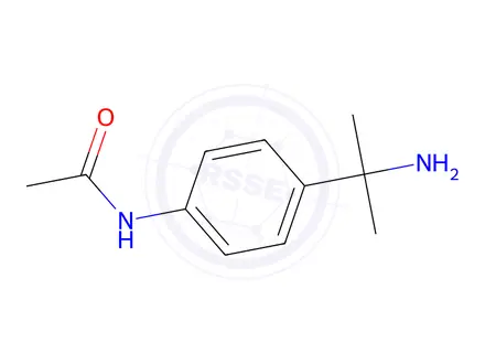 Chemical structure of N-[4-(2-aminopropan-2-yl)phenyl]acetamide