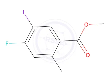 Chemical structure of 4-Fluoro-5-iodo-2-methyl-benzoic acid methyl ester