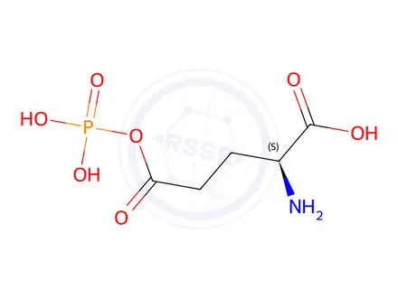 Chemical structure of gamma-glutamyl phosphate