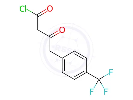 Chemical structure of 3-Oxo-4-(4-trifluoromethylphenyl)butanoyl chloride