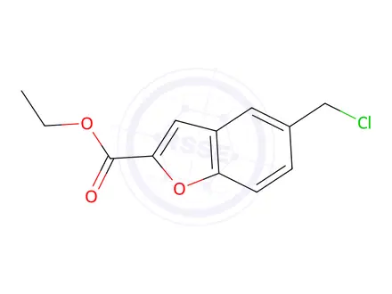 Chemical structure of Ethyl 5-(chloromethyl)benzofuran-2-carboxylate