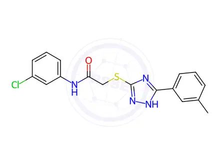 Chemical structure of N-(3-Chlorophenyl)-2-((3-(m-tolyl)-1H-1,2,4-triazol-5-yl)thio)acetamide