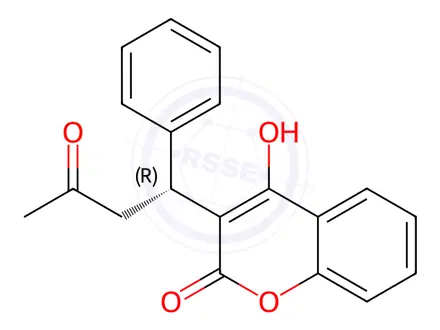 Chemical structure of (R)-Warfarin