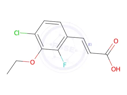 Chemical structure of 4-Chloro-3-ethoxy-2-fluorocinnamic acid