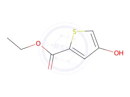 Chemical structure of ethyl 4-hydroxythiophene-2-carboxylate