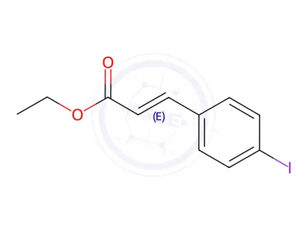 Chemical structure of 2-Propenoic acid, 3-(4-iodophenyl)-, ethyl ester