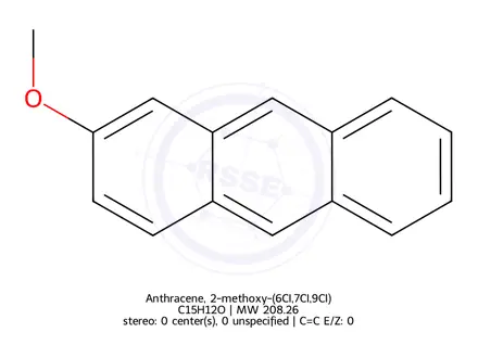 Chemical structure of Anthracene, 2-methoxy-(6CI,7CI,9CI)