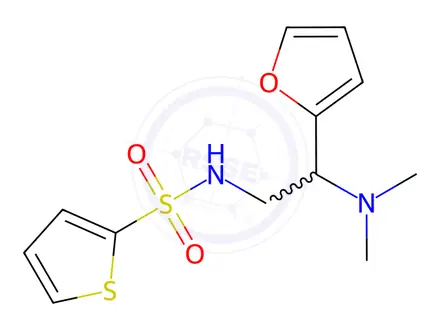 Chemical structure of N-(2-(Dimethylamino)-2-(furan-2-yl)ethyl)thiophene-2-sulfonamide