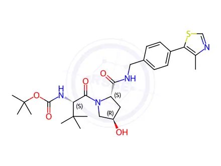 Chemical structure of (S,R,S)-AHPC-Boc