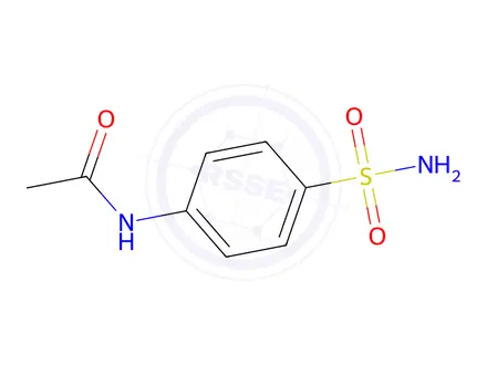 Chemical structure of p-Sulfamylacetanilide
