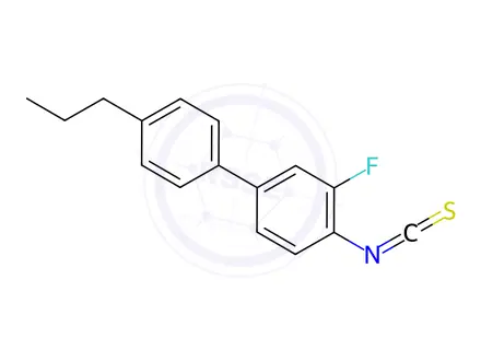 Chemical structure of 3-Fluoro-4-isothiocyanato-4'-propyl-1,1'-biphenyl