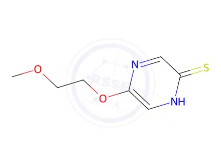 Chemical structure of 2(1H)-Pyrazinethione, 5-(2-methoxyethoxy)-
