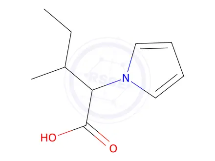 Chemical structure of 3-Methyl-2-(1H-pyrrol-1-yl)pentanoic Acid
