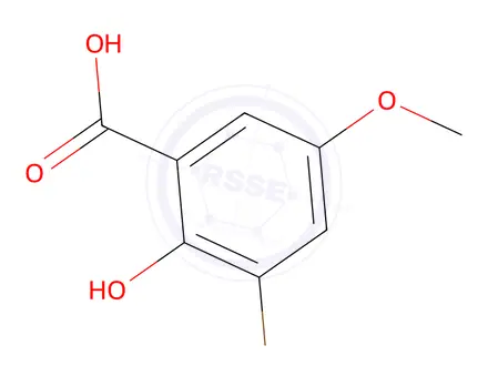 Chemical structure of 3-Bromo-2-hydroxy-5-methoxybenzoic acid