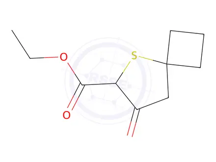 Chemical structure of 7-oxo-5-Thiaspiro[3.4]octane-6-carboxylic acid ethyl ester