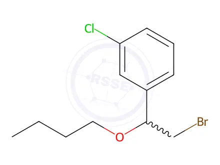 Chemical structure of 1-(2-Bromo-1-butoxyethyl)-3-chlorobenzene