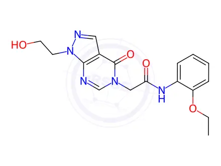 Chemical structure of N-(2-Ethoxyphenyl)-2-(1-(2-hydroxyethyl)-4-oxo-1,4-dihydro-5H-pyrazolo[3,4-d]pyrimidin-5-yl)acetamide