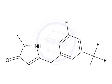Chemical structure of 3-(3-Fluoro-5-(trifluoromethyl)benzyl)-1-methyl-1h-pyrazol-5-ol
