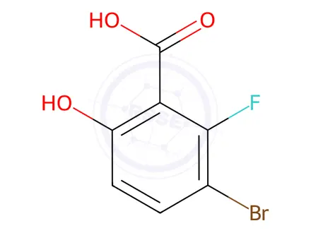 Chemical structure of 3-Bromo-2-fluoro-6-hydroxybenzoic acid