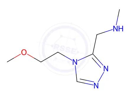 Chemical structure of 1-(4-(2-Methoxyethyl)-4H-1,2,4-triazol-3-yl)-N-methylmethanamine Dihydrochloride