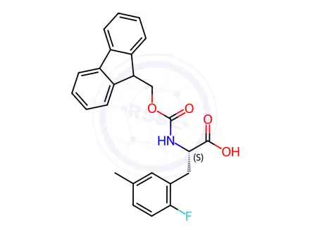 Chemical structure of N-Fmoc-2-fluoro-5-methyl-L-phenylalanine