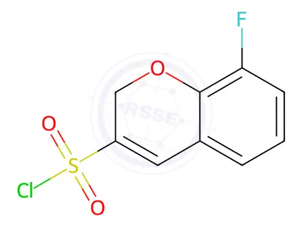Chemical structure of 8-Fluoro-2h-chromene-3-sulfonyl chloride