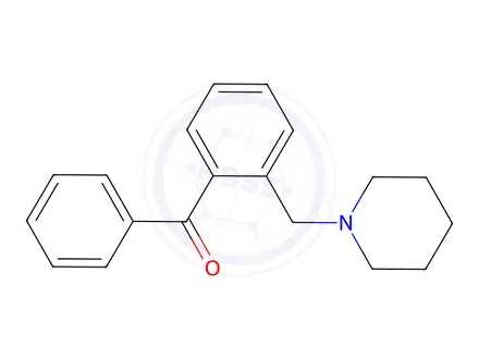 Chemical structure of 2-(Piperidinomethyl)benzophenone