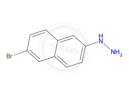 Chemical structure of (6-Bromonaphthalen-2-yl)hydrazine