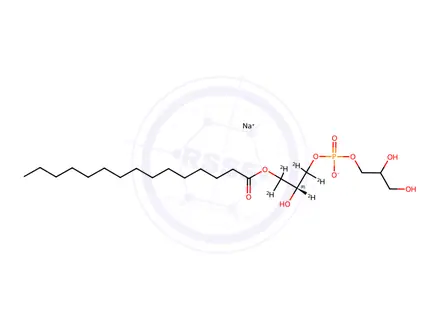 Chemical structure of 15:0 Lyso PG-d5