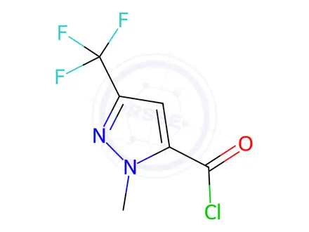 Chemical structure of 1-Methyl-3-(trifluoromethyl)-1h-pyrazole-5-carbonyl chloride
