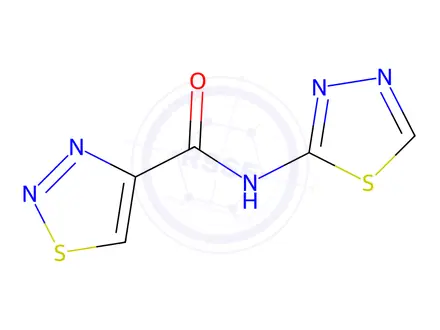 Chemical structure of N-(1,3,4-Thiadiazol-2-yl)-1,2,3-thiadiazole-4-carboxamide