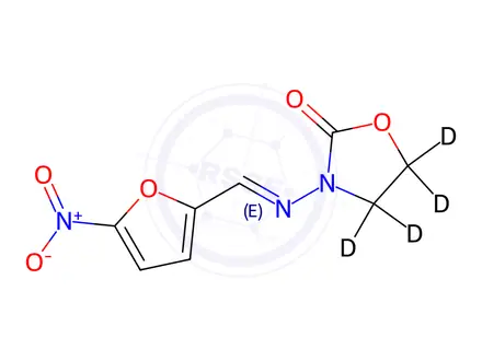Chemical structure of Furazolidone-d4