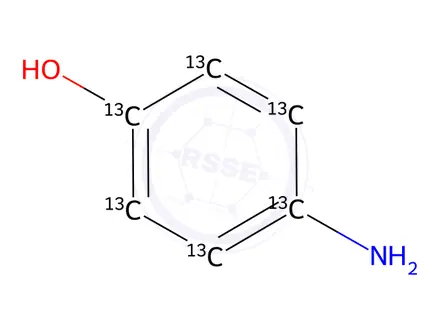 Chemical structure of 4-Aminophenol-13C6