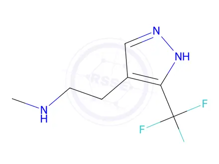 Chemical structure of n-methyl-2-(3-(trifluoromethyl)-1h-pyrazol-4-yl)ethan-1-amine