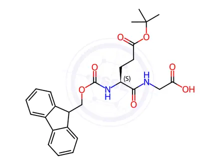 Chemical structure of Fmoc-Glu(OtBu)-Gly-OH