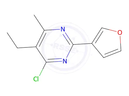 Chemical structure of 4-Chloro-5-ethyl-2-(furan-3-yl)-6-methylpyrimidine