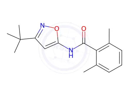 Chemical structure of N-(3-(tert-Butyl)isoxazol-5-yl)-2,6-dimethylbenzamide