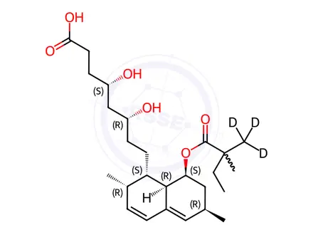 Chemical structure of Simvastatin acid-d