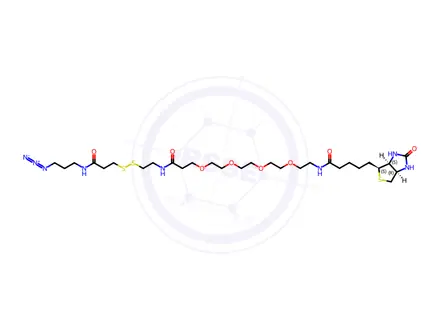 Chemical structure of Biotin-PEG(4)-SS-Azide