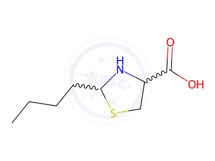Chemical structure of 2-Butylthiazolidine-4-carboxylic acid