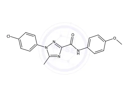 Chemical structure of 1-(4-Chlorophenyl)-N-(4-methoxyphenyl)-5-methyl-1H-1,2,4-triazole-3-carboxamide
