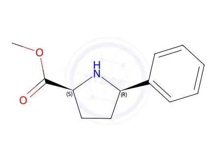 Chemical structure of Methyl (2S,5R)-5-phenylpyrrolidine-2-carboxylate