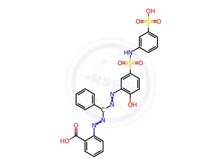 Chemical structure of potassium hydrogen [2-[[alpha-[[2-hydroxy-5-[(3-sulphoanilino)sulphonyl]phenyl]azo]benzyl]azo]benzoato(4-)]cuprate(2-)