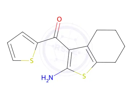 Chemical structure of 3-(Thiophene-2-carbonyl)-4,5,6,7-tetrahydro-1-benzothiophen-2-amine