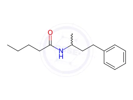 Chemical structure of N-(1-Methyl-3-phenylpropyl)valeramide