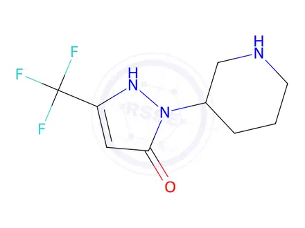 Chemical structure of 1-(piperidin-3-yl)-3-(trifluoromethyl)-1h-pyrazol-5-ol