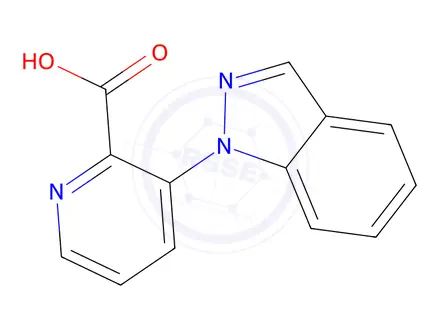 Chemical structure of 3-(1H-Indazol-1-yl)pyridine-2-carboxylic Acid