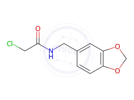 Chemical structure of N-(1,3-Benzodioxol-5-ylmethyl)-2-chloroacetamide