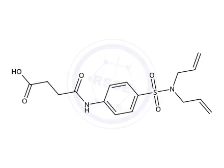 Chemical structure of 4-((4-(N,N-diallylsulfamoyl)phenyl)amino)-4-oxobutanoic acid