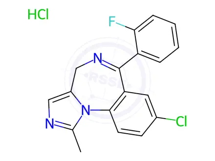 Chemical structure of Midazolam Hydrochloride CIV(Secondary Standards traceble to USP)